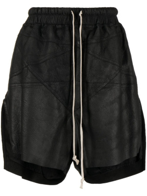 

Curved-hem drawstring shorts, Rick Owens Curved-hem drawstring shorts