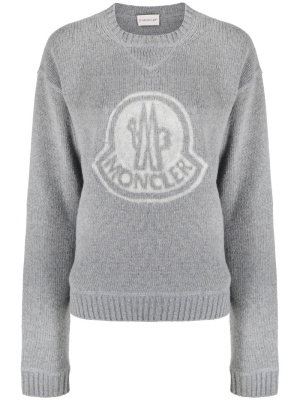 

Intarsia-logo crew-neck jumper, Moncler Intarsia-logo crew-neck jumper