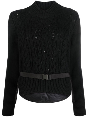 

Buckled waist knitted jumper, Moncler Buckled waist knitted jumper