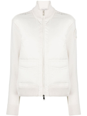 

Knitted-panel padded jacket, Moncler Knitted-panel padded jacket