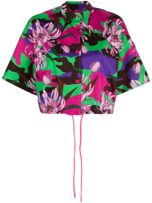 

Floral-print cropped shirt, Moncler Floral-print cropped shirt