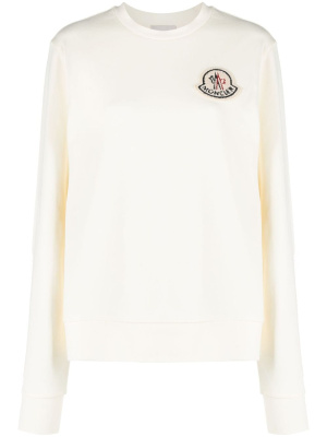 

Logo-appliqué cotton-blend sweatshirt, Moncler Logo-appliqué cotton-blend sweatshirt