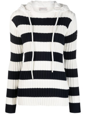 

Stripe knit hoodie, Moncler Stripe knit hoodie