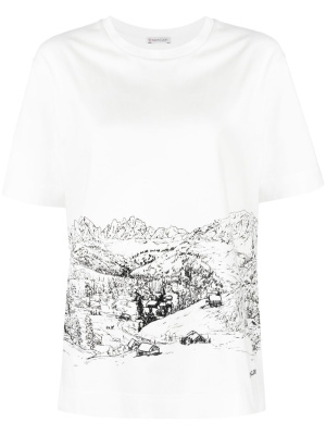 

Graphic-print cotton T-shirt, Moncler Graphic-print cotton T-shirt
