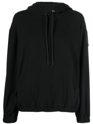 

Logo-appliqué satin hoodie, Moncler Logo-appliqué satin hoodie