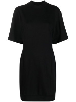

Spliced logo-print T-shirt dress, Moncler Spliced logo-print T-shirt dress