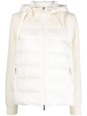 

Quilted-panel hooded cardigan, Moncler Quilted-panel hooded cardigan