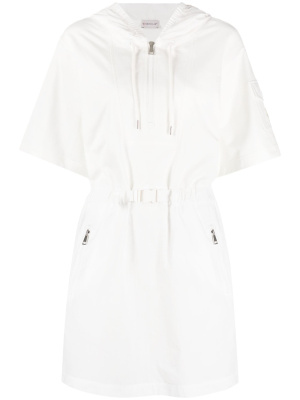 

Short-sleeve hooded cotton dress, Moncler Short-sleeve hooded cotton dress