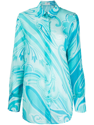 

Paisley-print sheer shirt, ETRO Paisley-print sheer shirt
