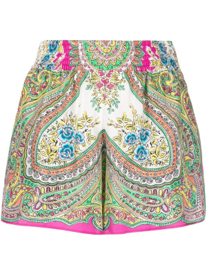 

Paisley-print silk shorts, ETRO Paisley-print silk shorts