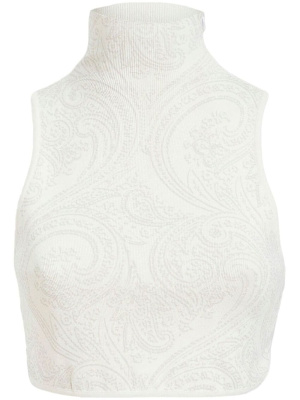 

Paisley-print knitted crop top, ETRO Paisley-print knitted crop top