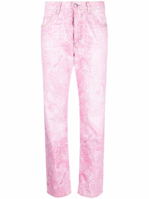 

Paisley-print straight-leg jeans, ETRO Paisley-print straight-leg jeans