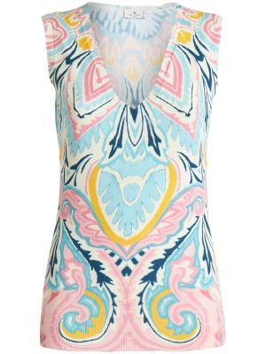 

Floral-print knitted top, ETRO Floral-print knitted top