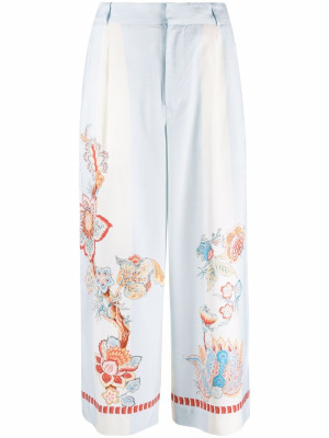 

High-waisted graphic-print trousers, ETRO High-waisted graphic-print trousers