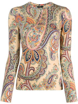 

Paisley-print crew-neck T-shirt, ETRO Paisley-print crew-neck T-shirt