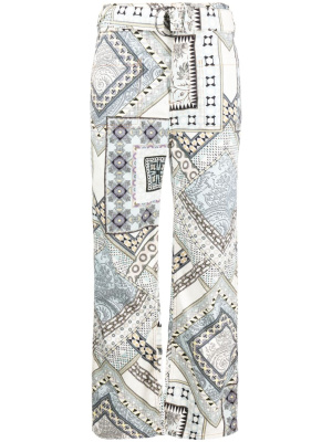 

Patchwork-print straight-leg trousers, ETRO Patchwork-print straight-leg trousers