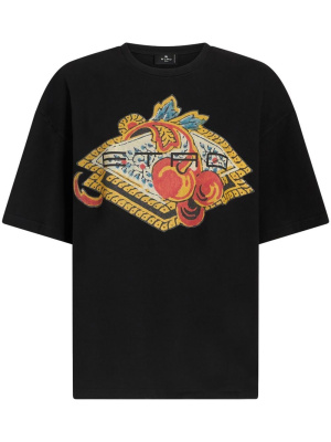 

Graphic logo-print T-shirt, ETRO Graphic logo-print T-shirt