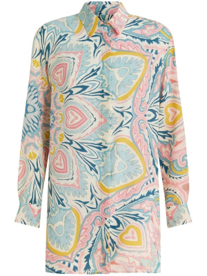 

Graphic-print silk shirt, ETRO Graphic-print silk shirt