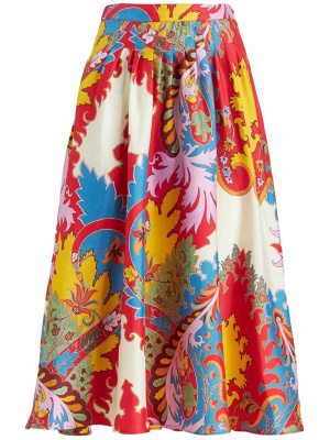 

All-over graphic-print midi skirt, ETRO All-over graphic-print midi skirt