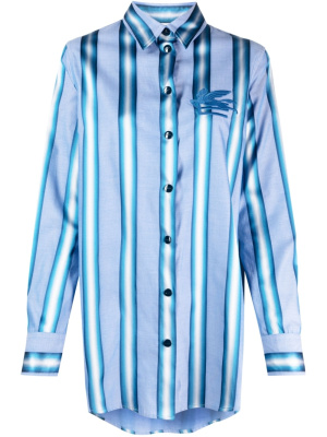 

Embroidered-logo cotton-silk shirt, ETRO Embroidered-logo cotton-silk shirt
