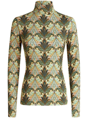 

Paisley-print mock-neck top, ETRO Paisley-print mock-neck top