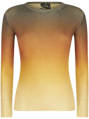 

Gradient ribbed knit top, ETRO Gradient ribbed knit top