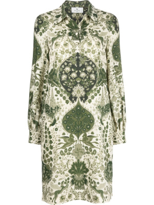 

Floral-print shirt dress, ETRO Floral-print shirt dress