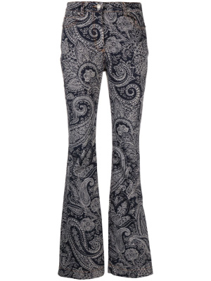 

Paisley-print flared jeans, ETRO Paisley-print flared jeans