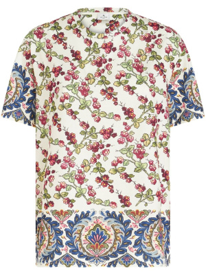 

Mix-printed cotton T-shirt, ETRO Mix-printed cotton T-shirt