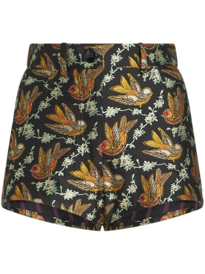 

Bird-motif short shorts, ETRO Bird-motif short shorts