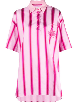

Embroidered-logo striped shirt, ETRO Embroidered-logo striped shirt