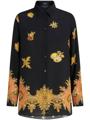 

Ornamental-print silk shirt, ETRO Ornamental-print silk shirt