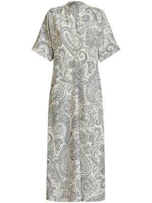 

Paisley-print short-sleeve dress, ETRO Paisley-print short-sleeve dress
