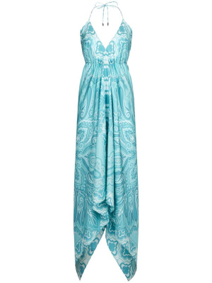

Paisley-print draped maxi-dress, ETRO Paisley-print draped maxi-dress