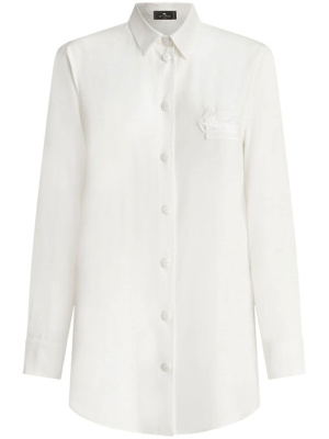 

Pegaso-appliqué silk shirt, ETRO Pegaso-appliqué silk shirt