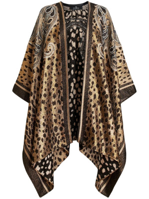 

Draped cheetah-print cape, ETRO Draped cheetah-print cape