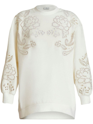 

Cutout paisley-embroidered sweatshirt, ETRO Cutout paisley-embroidered sweatshirt