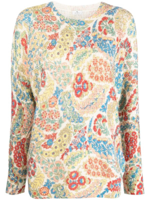 

Abstract-print long-sleeve jumper, ETRO Abstract-print long-sleeve jumper