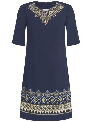 

Embroidered-design short-sleeve dress, ETRO Embroidered-design short-sleeve dress