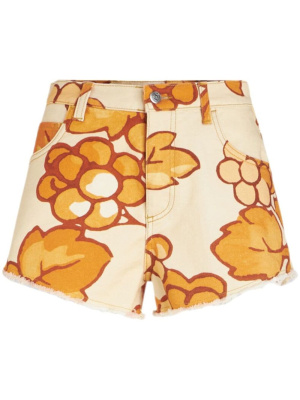 

Berry-print denim shorts, ETRO Berry-print denim shorts