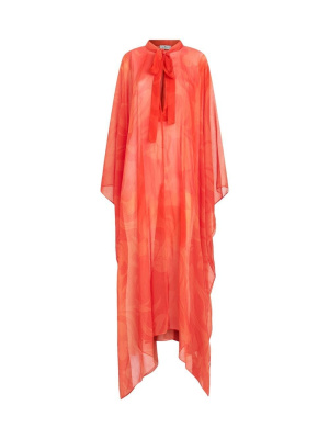

Floral-print semi-sheer caftan, ETRO Floral-print semi-sheer caftan
