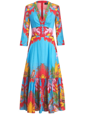 

Paisley-print flared midi dress, ETRO Paisley-print flared midi dress