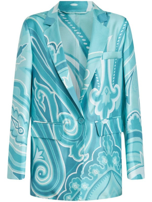 

Swirl-print silk blazer, ETRO Swirl-print silk blazer