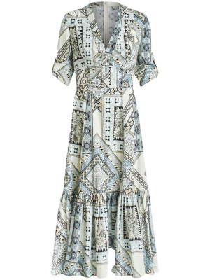 

Paisley-print patchwork flared dress, ETRO Paisley-print patchwork flared dress