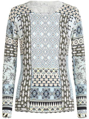 

Graphic-print knitted silk jumper, ETRO Graphic-print knitted silk jumper