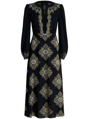 

Embroidered-design long-sleeve dress, ETRO Embroidered-design long-sleeve dress