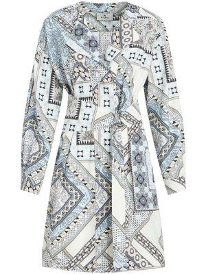 

Mix-print belted dress, ETRO Mix-print belted dress