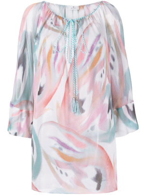 

Abstract-print boat neck blouse, ETRO Abstract-print boat neck blouse
