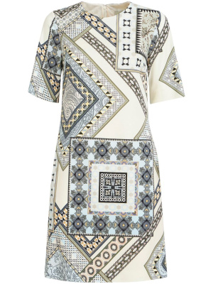 

Patchwork-print shift dress, ETRO Patchwork-print shift dress