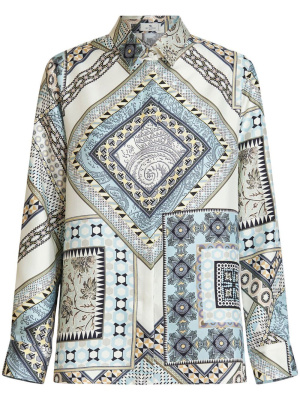 

Satin-effect geometric-print shirt, ETRO Satin-effect geometric-print shirt
